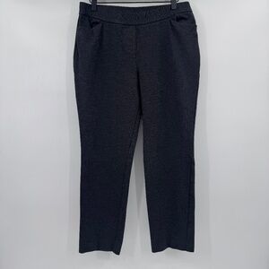 J Jill Pants Women Petite Medium Gray Ponte Slim Leg Stretch Knit Pull On Pocket